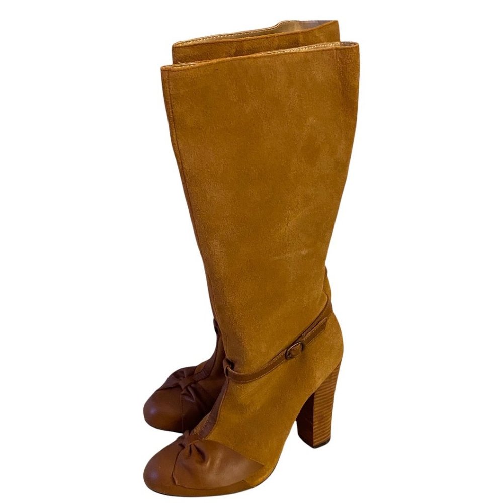 Joyfolie Lakin Brown/Fawn Heeled Boots 8.5 - Picture 5 of 8